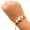 Flowery Kundan Designer Rakhi