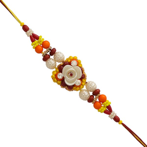 Flowery Kundan Designer Rakhi