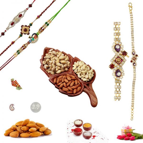 Express your Affection  Dry fruits Rakhi Hamper