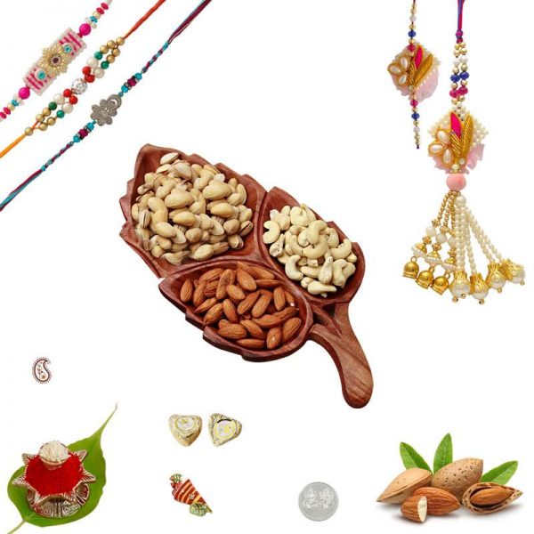 Chocolaty Rakhi Love  Dry fruits Rakhi Hamper