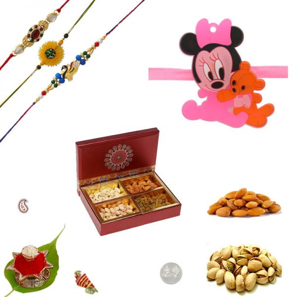 Moment Special  Dry fruits Rakhi Hamper