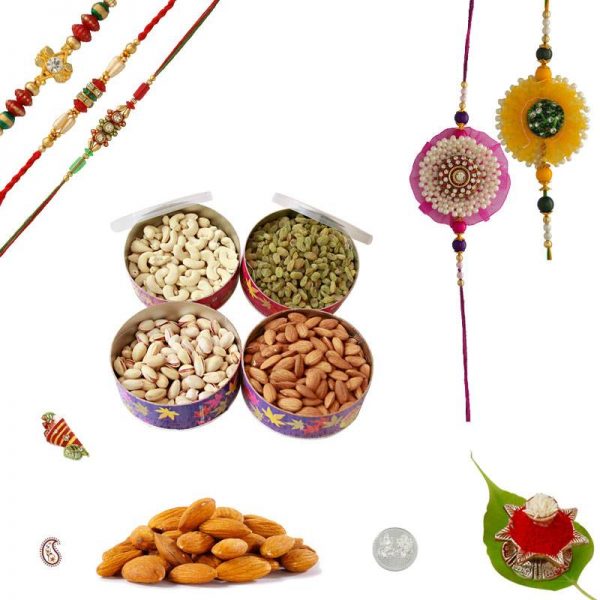 Extravagant  Dry fruits Rakhi Hamper